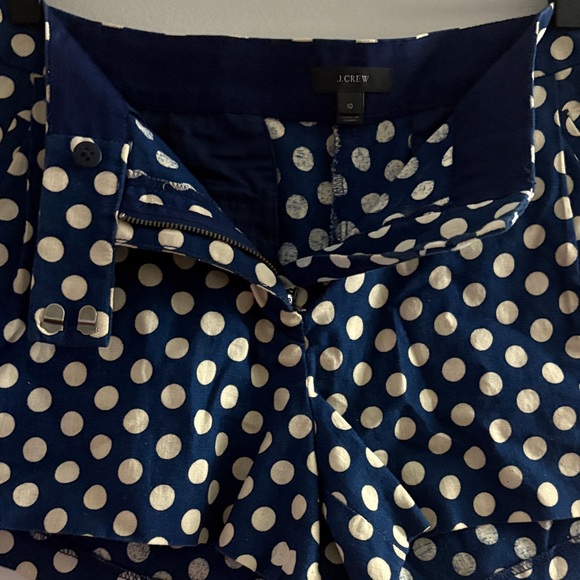 J. Crew High Waist Polka Dot Shorts - Navy and White - Picture 13 of 13